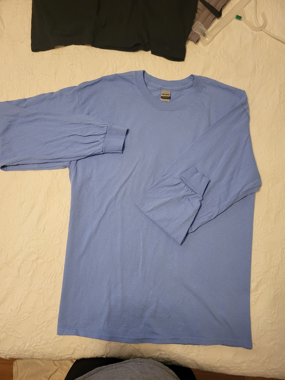 Gildan Men's Long Sleeve Crewneck Tee - Sky Blue